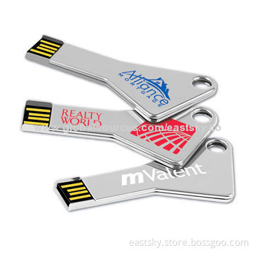 Custom Key Style Thumb Drive ESU-C09, Bulk Cheap Price, Modeled as a Key, Laser Logos Accepted